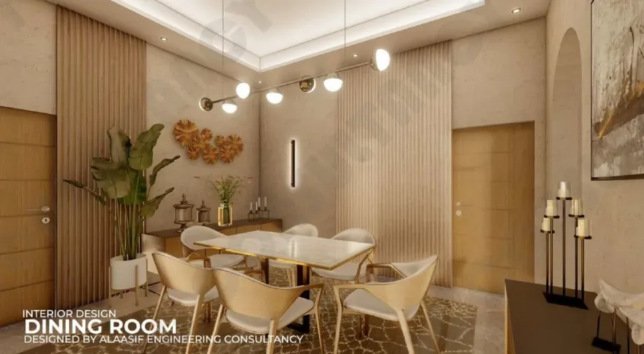 Dining Room — Private Residence, Muscat, Alaasif Engineering Consultancy Oman
