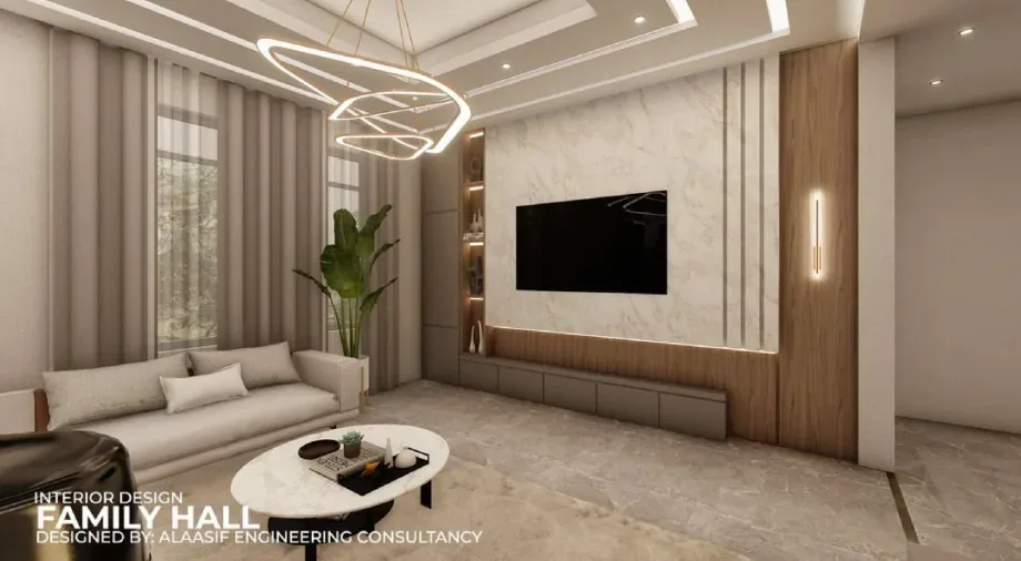 Family Hall — Private Residence, Muscat, Alaasif Engineering Consultancy Oman