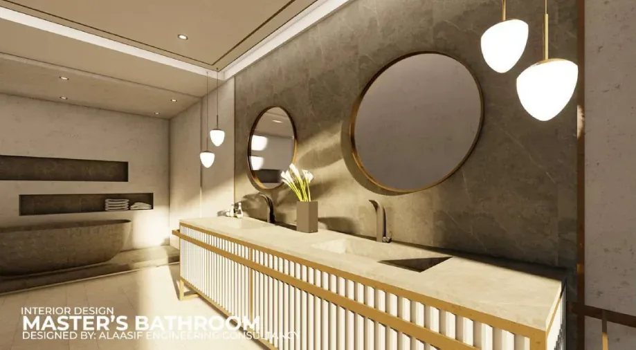 Master Bathroom — Private Residence, Muscat, Alaasif Engineering Consultancy Oman